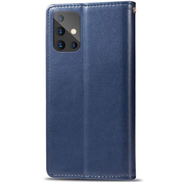 Шкіряний чохол книжка GETMAN Gallant (PU) для Samsung Galaxy A51 Синій 285413 фото