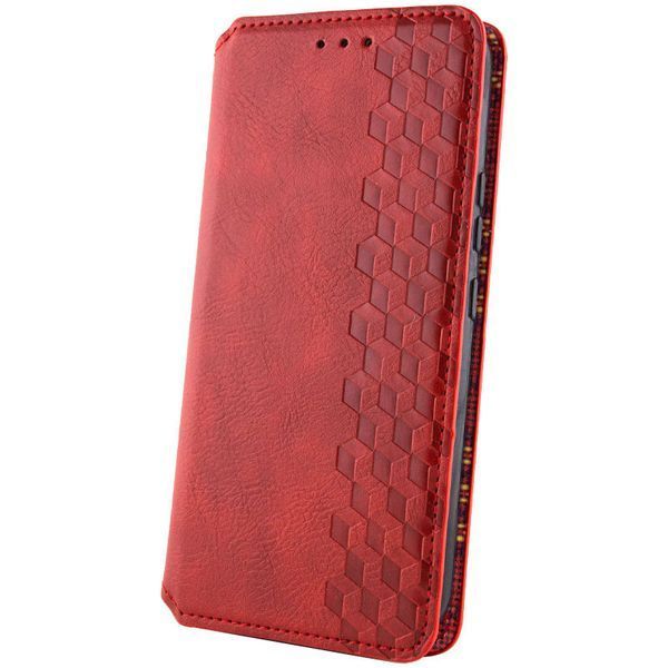 Шкіряний чохол-книжка GETMAN Cubic (PU) для Xiaomi Redmi Note 14 5G Червоний 358399 фото