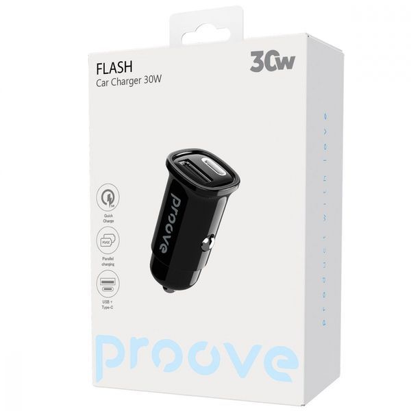 АЗП Proove Flash 30W (Type-C + USB) (CCFL30111201) black 338949 фото