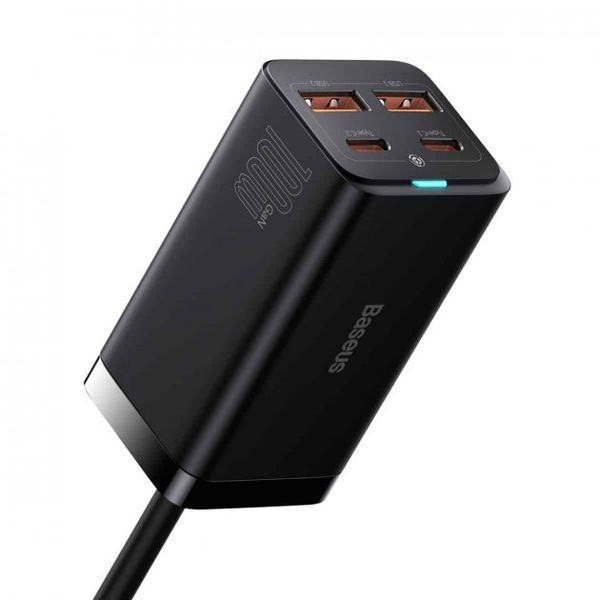 Зарядний Пристрій Baseus GaN3 Pro 100W (2 Type-C + 2 USB) (CCGP000101) Black 256612 фото