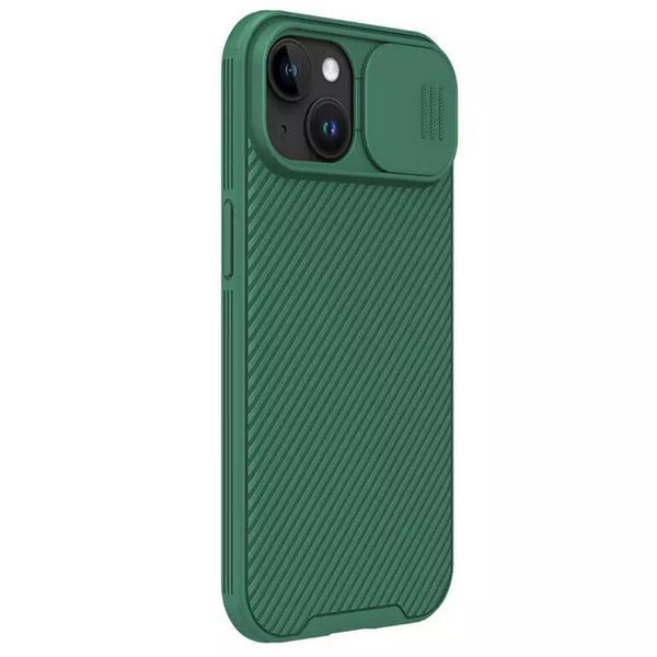 Карбонова накладка Nillkin CamShield Pro для Apple iPhone 15 (6.1") Deep Green 361156 фото