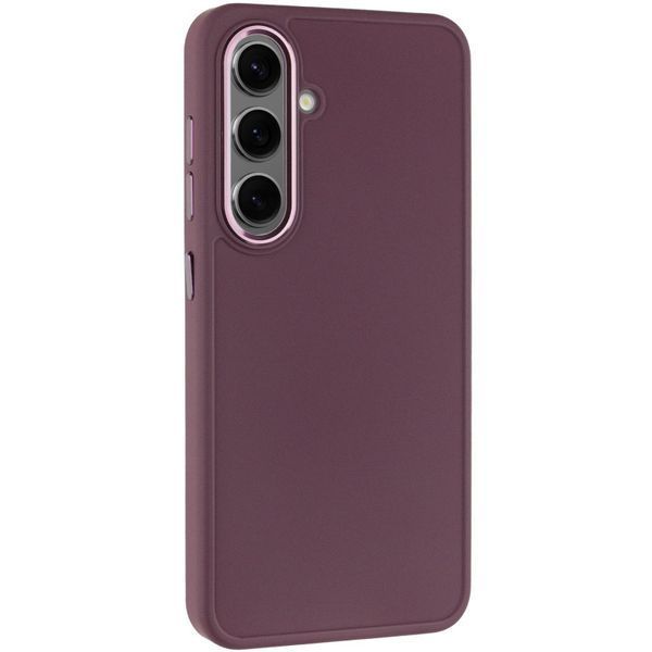TPU чохол Bonbon Metal Style для Samsung Galaxy S23 Бордовий / Plum 264756 фото