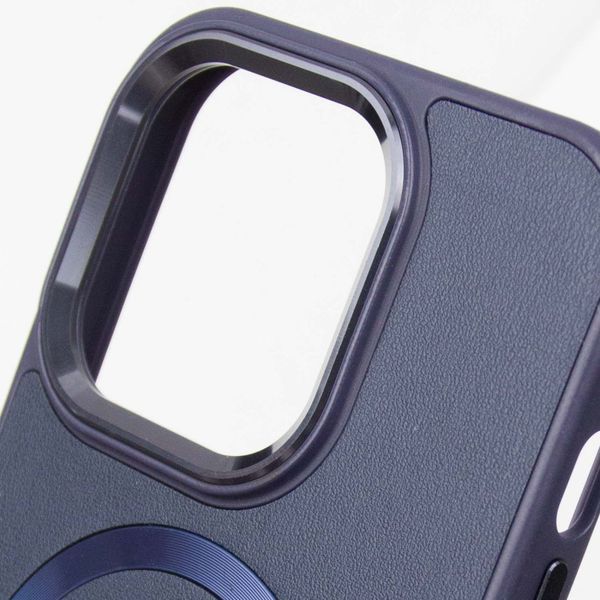 Шкіряний чохол SnapCase with MagSafe для Apple iPhone 14 Pro (6.1") Dark Blue 328993 фото