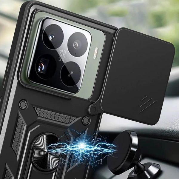 Чохол Ummi Camshield Serge Ring для Xiaomi 15 Чорний 390736 фото
