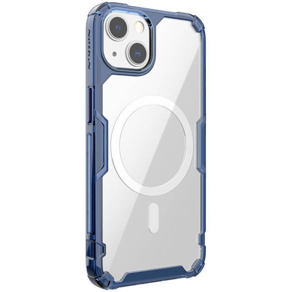 TPU чохол Nillkin Nature Pro Magnetic для Apple iPhone 15 (6.1") Синій (прозорий) 278379 фото