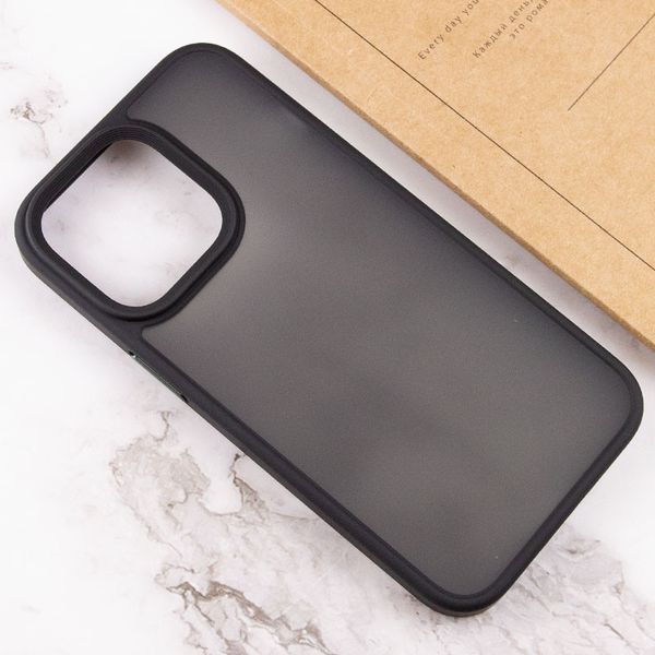 TPU+PC чохол Metal Buttons для Apple iPhone 14 Pro (6.1") Чорний 255059 фото