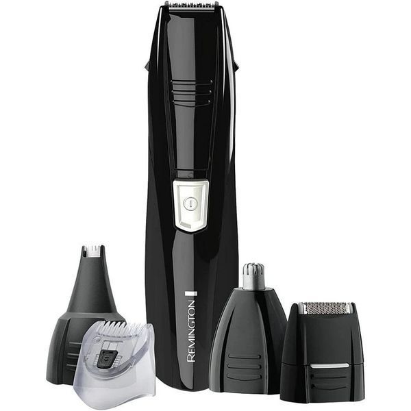 Тример Remington Pilot all in one kit, для бороди, вусів, носа та тіла, ААх2, насадок-4, сталь, чорний (PG180) 373216 фото