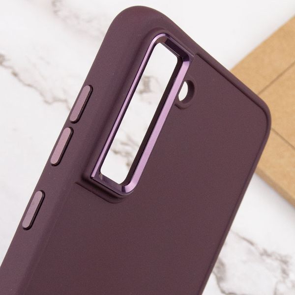 TPU чохол Bonbon Metal Style для Samsung Galaxy S23 Бордовий / Plum 264756 фото