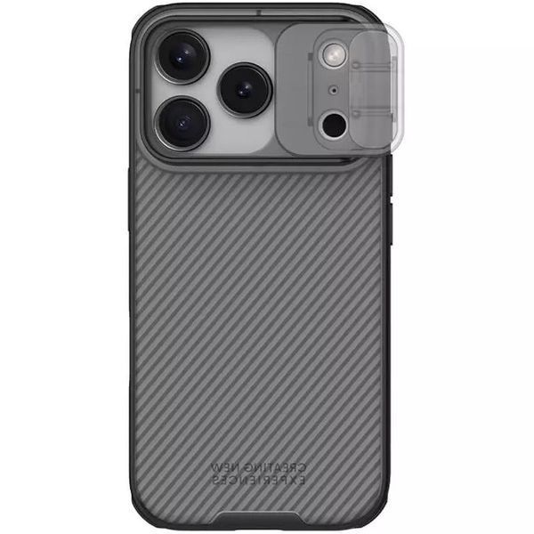 Карбонова накладка Nillkin CamShield Pro для Apple iPhone 17 Pro (6.3") Transparent black 398548 фото