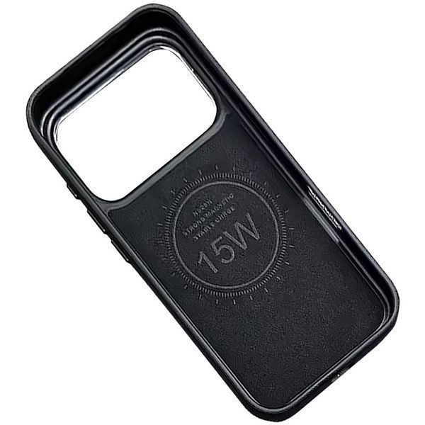 Шкіряний чохол Rally with MagSafe для Apple iPhone 17 Pro Max (6.9") Black / White 399321 фото