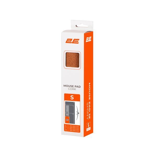 Килимок для миші 2E CORK, S(300x200x2мм), коричневий (2E-PAD-S-CORK) 365276 фото
