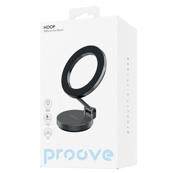 Автомобільний тримач Proove Hoop Stick-on Car Mount (CHHS00000005) Black 287160 фото