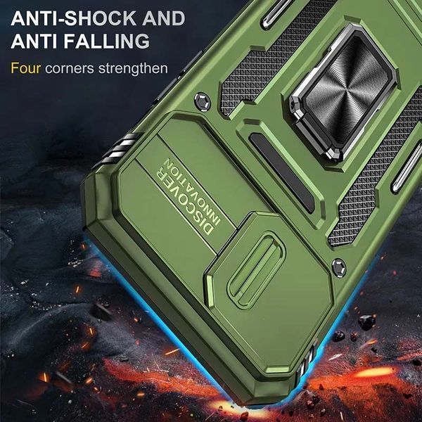 Ударостійкий чохол Camshield Army Ring для Apple iPhone 11 (6.1") Оливковий / Army Green 283567 фото