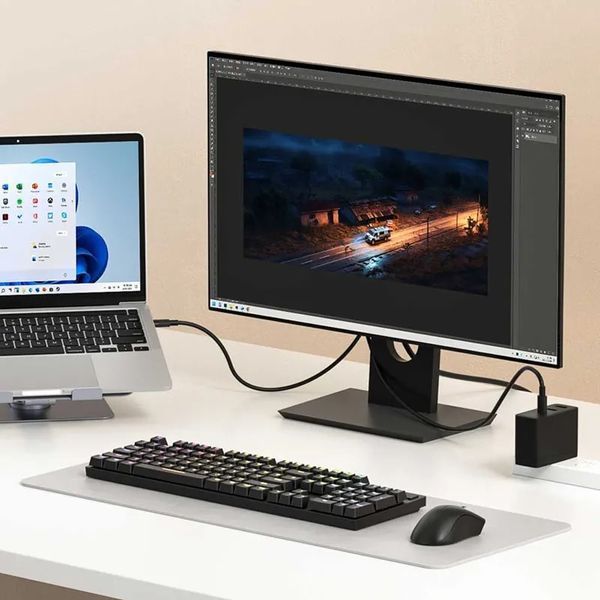 Кабель (перехідник) Xiaomi HAGiBiS USB-C на HDMI 2.1 8K@60Hz / Type-C 100W PD / 2m (SWC10) 359892 фото