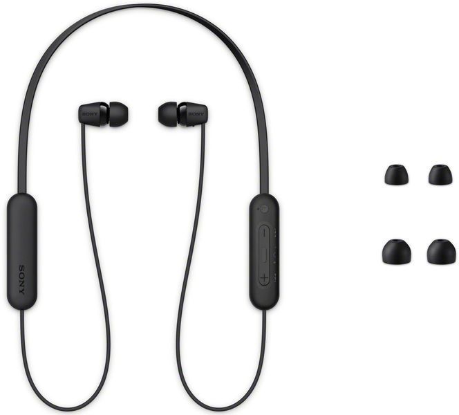 Навушники In-ear Sony WI-C100 BT 5.0, IPX4, SBC, AAC, Wireless, Mic, Чорний (WIC100B.CE7) 370658 фото