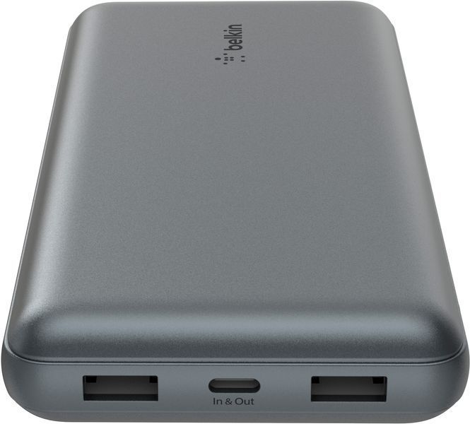Акумулятор портативний літій-іонний Power Bank Belkin 10000мА&middot;год, 15Вт, 2хUSB-A/USB-C, чорний (BPB011BTBK) 367672 фото