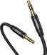 Кабель UGREEN AV112 3.5mm Male To 3.5mm Male Cable Gold Plated Metal Case With Braid 1m Black (50361) 278850 фото 2