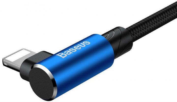 Кабель Baseus MVP Elbow Type USB кабель USB For IP 2A 1m (CALMVP-03) Blue 260049 фото