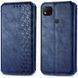 Шкіряний чохол книжка GETMAN Cubic (PU) для Xiaomi Redmi 9C Синій 218017 фото 4