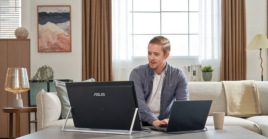 Монітор портативний Asus 23.8" ZenScreen MB249C HDMI, USB-C, MM, IPS, 75Hz, AdaptiveSync, Pivot, C-Clamp Arm 362958 фото