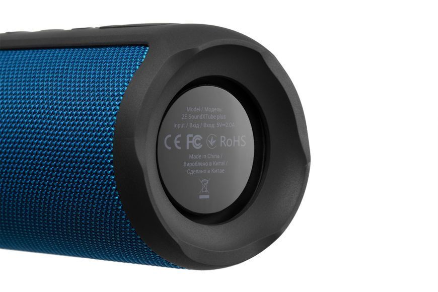 Акустична система 2E SoundXTube Plus TWS, MP3, Wireless, Waterproof Blue (2E-BSSXTPWBL) 363369 фото