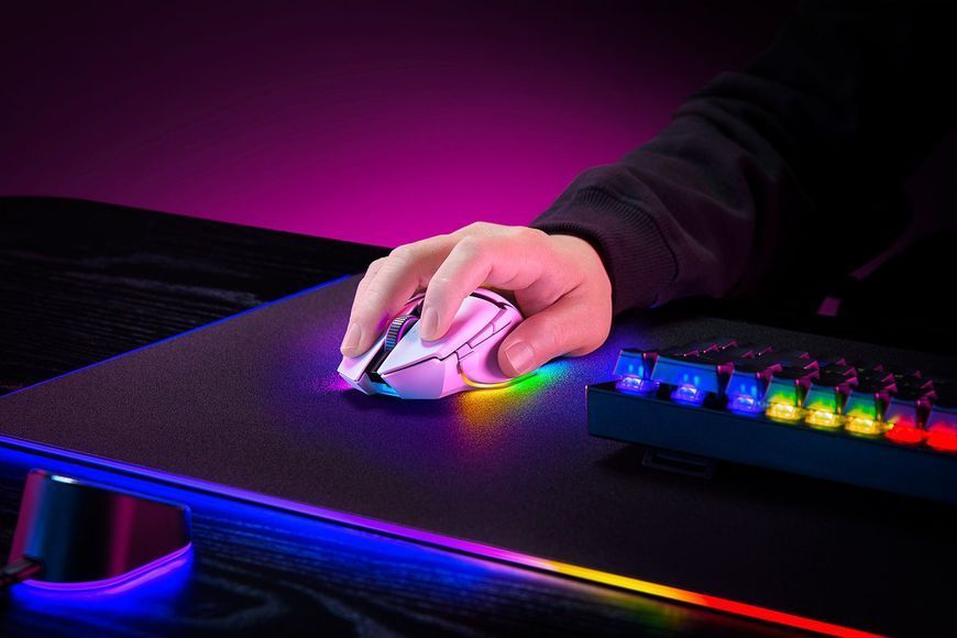 Миша Razer Basilisk V3 Pro, RGB, USB-A/WL/BT, білий (RZ01-04620200-R3G1) 375696 фото