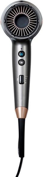 Фен Remington One, 2000Вт, 8 режимів, дифузор,чохол,іоніз-я, хол. обдув, термо-сенсор, сірий (D6077) 369660 фото