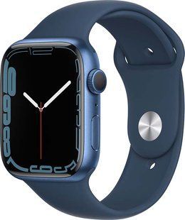 Смарт-годинник Apple Watch Series 7 GPS 45mm Blue Aluminum Case With Blue Sport Band (MKN83) 217297 фото