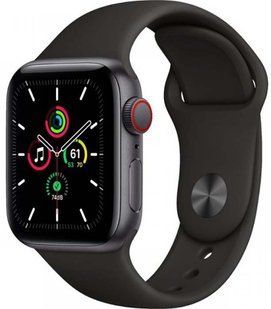 Смарт-годинник Apple Watch SE GPS + Cellular 44mm Space Gray Aluminum Case With Black Sport Band (MYER2/MYF02) 176860 фото