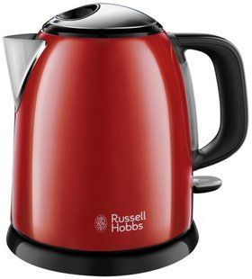 Електрочайник Russell Hobbs Colours Plus Mini 1л, метал, червоно-чорний (24992-70) 363509 фото