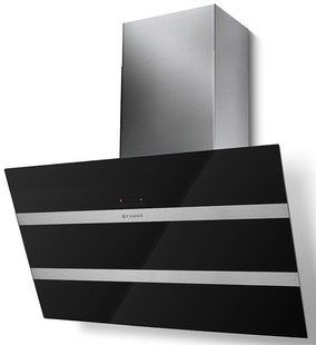 Витяжка Faber похила, 80см, 1219м.куб/год, Steelmax Ev8 Led Bk A80, чорний/нерж 373709 фото