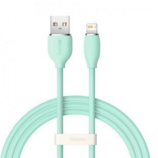 Кабель Baseus Jelly Liquid Silica Gel Fast Charging Data USB кабель USB To IP 2.4A 2m (CAGD000106) Green 255215 фото