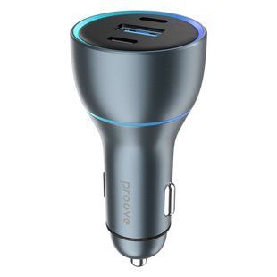 АЗП Proove Super Charge 130W (2 Type-C + USB) metal gray 339064 фото