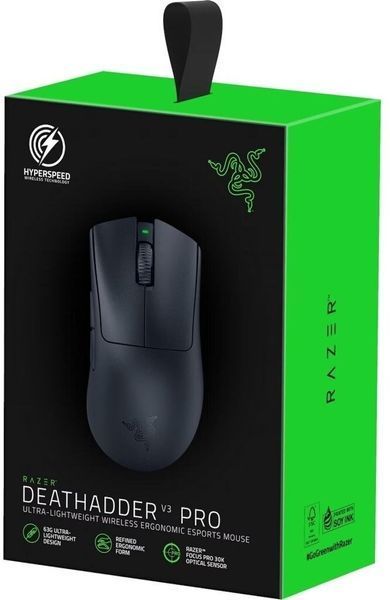 Миша Razer Deathadder V3 Pro, USB-A/WL/BT, чорний (RZ01-04630100-R3G1) 375697 фото