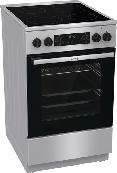 Плита Gorenje електрична склокерамічна, 70л, 50x60см, дисплей, програматор, нерж (GECS5C70XA) 374436 фото