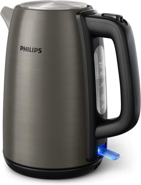 Електрочайник Philips Viva Collection 1.7л, Strix, метал, чорно-мідний (HD9352/30) 370438 фото