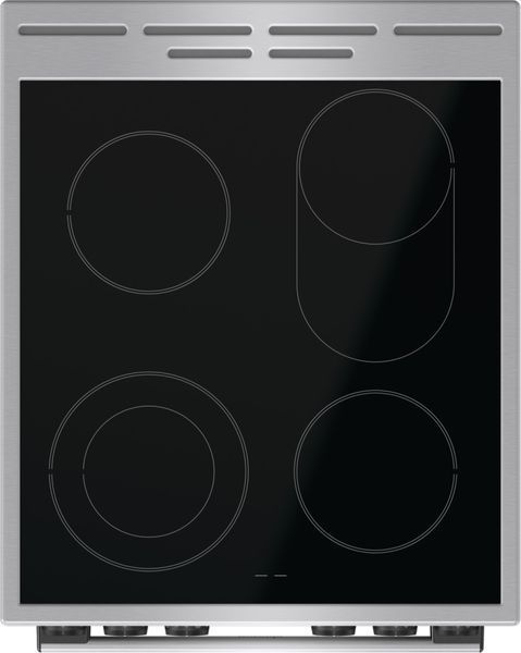 Плита Gorenje електрична склокерамічна, 70л, 50x60см, дисплей, програматор, нерж (GECS5C70XA) 374436 фото