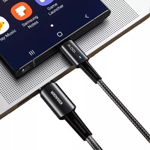 Кабель ESSAGER Sunset 100W USB charging&data cable Type-C to Type-C 3m (EXCTT1-CGC01) Black 315495 фото