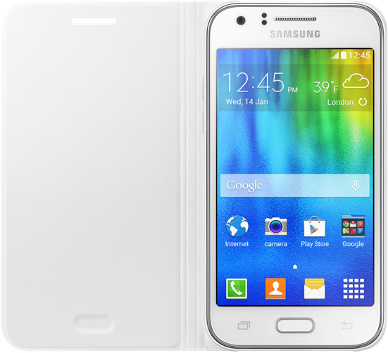 Чохол-книжка Samsung J100 Flip Cover (EF-FJ100BWEGRU) White 64912 фото