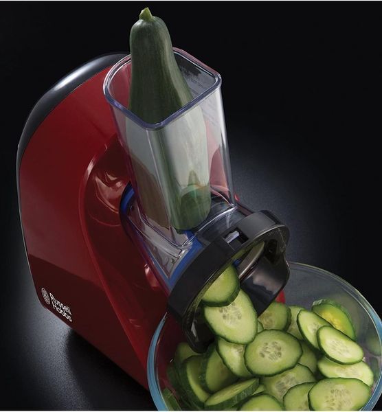 Мультирізка Russell Hobbs Desire Slice&Go, 200Вт, 3 насадки, корпус-пластик, червоний (22280-56) 364532 фото