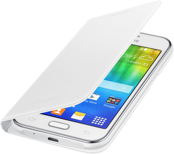 Чохол-книжка Samsung J100 Flip Cover (EF-FJ100BWEGRU) White 64912 фото