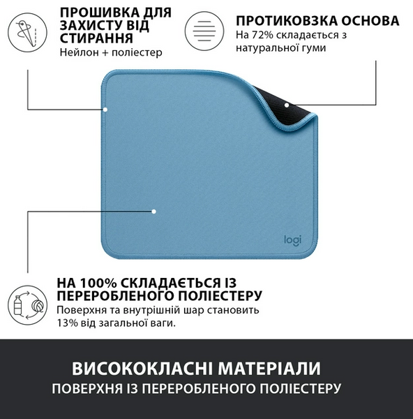 Килимок для мишi LOGITECH Studio Series Blue (956-000051) 306713 фото