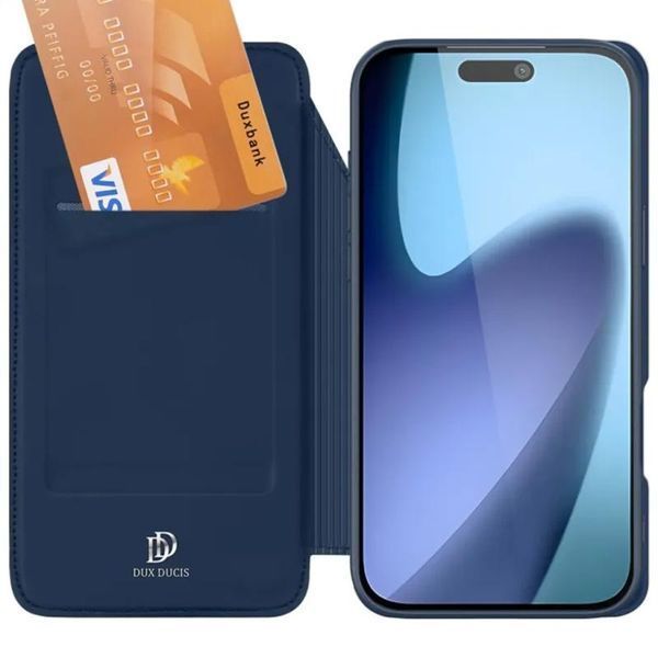 Чохол-книжка Dux Ducis з кишенею для візиток для Apple iPhone 17 Air (6.5") Синій 393982 фото