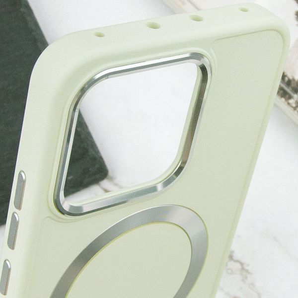 TPU чохол Bonbon Metal Style with MagSafe для Xiaomi 14 Pro Білий / White 283996 фото