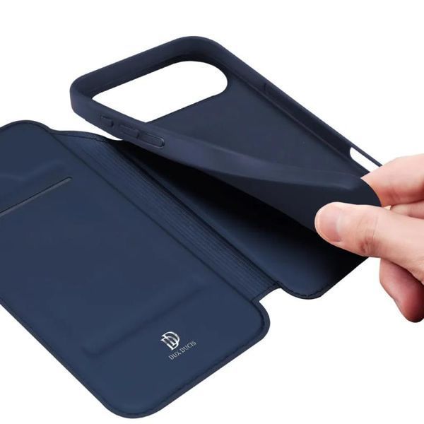 Чохол-книжка Dux Ducis з кишенею для візиток для Apple iPhone 17 Air (6.5") Синій 393982 фото