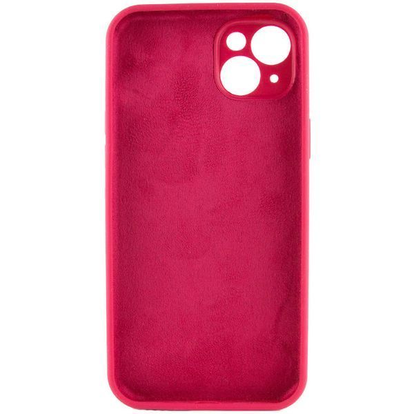 Чохол Silicone Case Full Camera Protective (AA) NO LOGO для Apple iPhone 15 Plus (6.7") Червоний / Rose Red 405848 фото