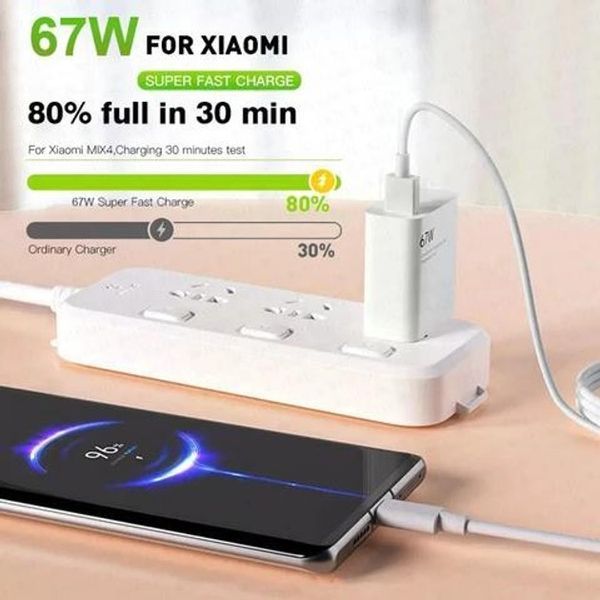 Зарядний пристрій Xiaomi 67W HyperCharge (Type-A) (BHR07SKEU) білий 356798 фото