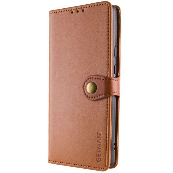 Шкіряний чохол-книжка GETMAN Gallant (PU) для Motorola Moto G15 4G Коричневий 378119 фото