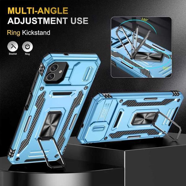 Ударостійкий чохол Camshield Army Ring для Samsung Galaxy A06 Блакитний / Light Blue 338013 фото