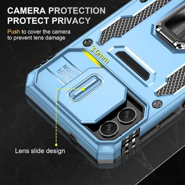 Ударостійкий чохол Camshield Army Ring для Samsung Galaxy A06 Блакитний / Light Blue 338013 фото